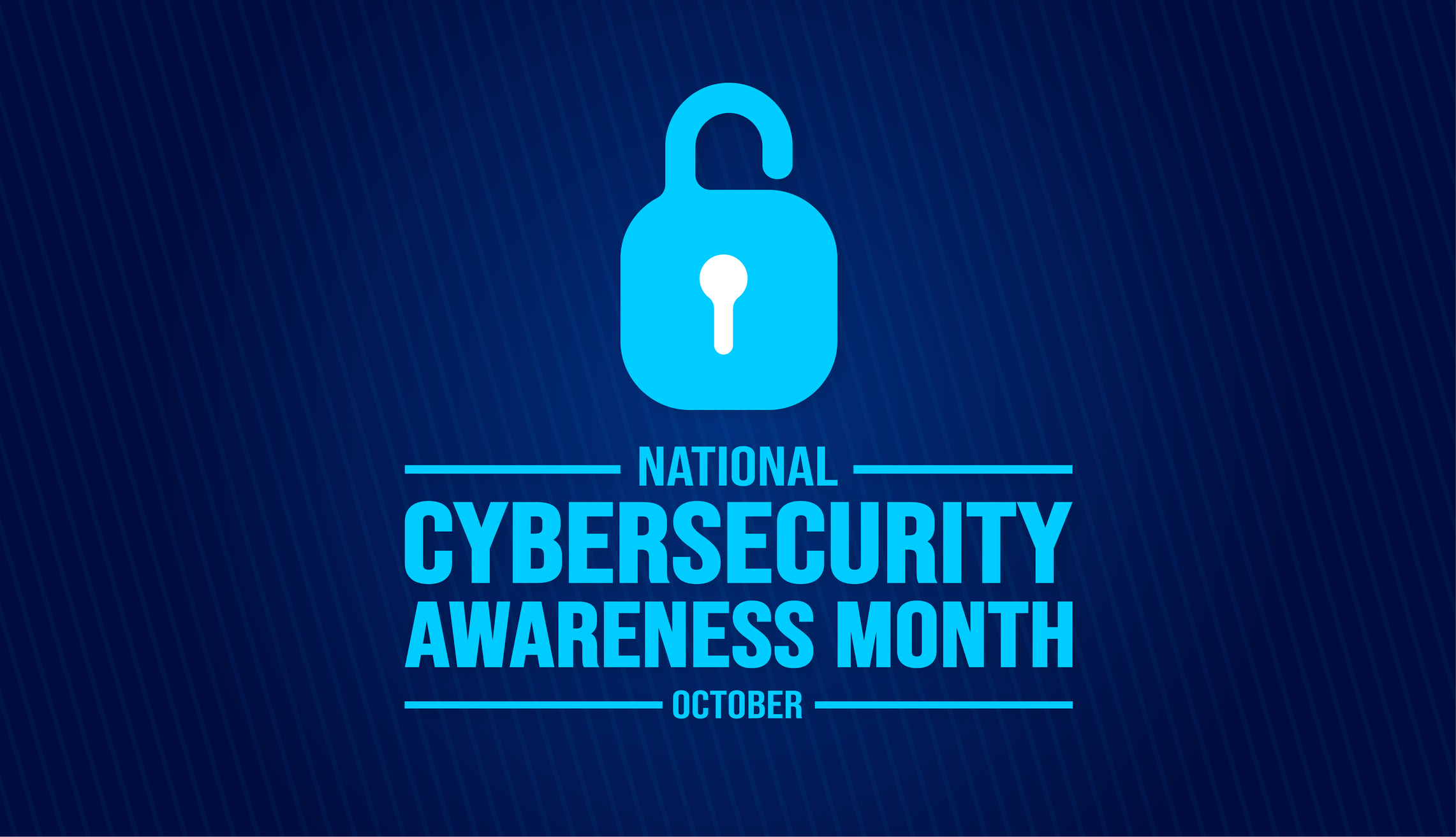 October is National Cybersecurity Awareness Month background template. Holiday concept. background, banner, placard, card, and poster design template with text inscription and standard color. October is National Cybersecurity Awareness Month
